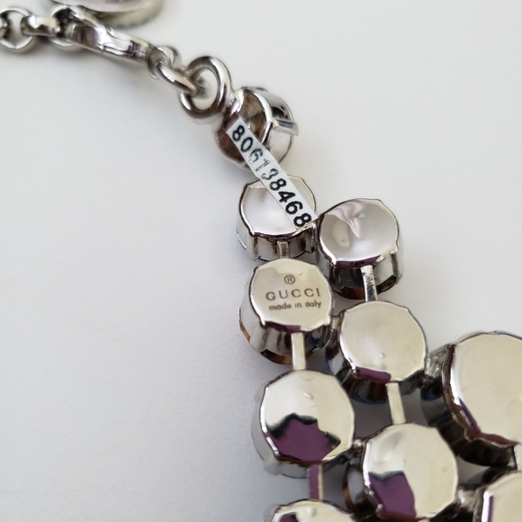 Gucci Statement Necklace & Bracelet Set Bamboo Swarovski Crystals - Picture 7 of 12